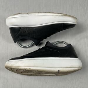 OOFOS OOmg+ Lace Up Women’s Size 8 Slip On Sneakers Black Leather Shoes